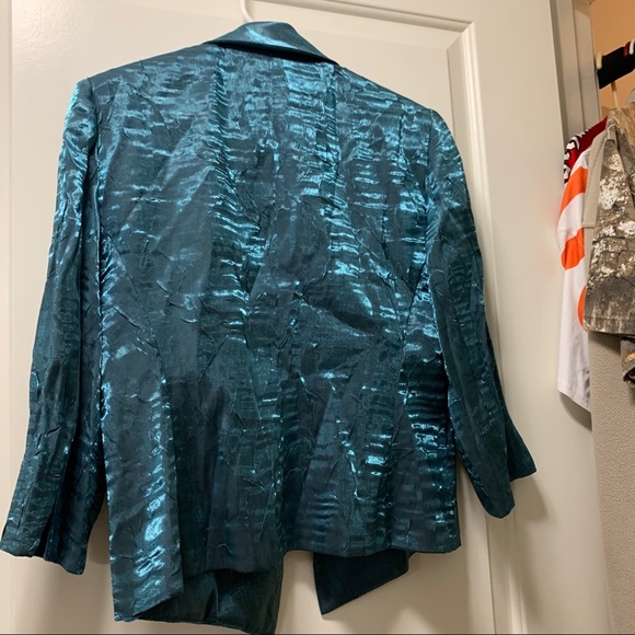 Alex Evenings size 8P blue jacket made in NYC - Picture 8 of 8